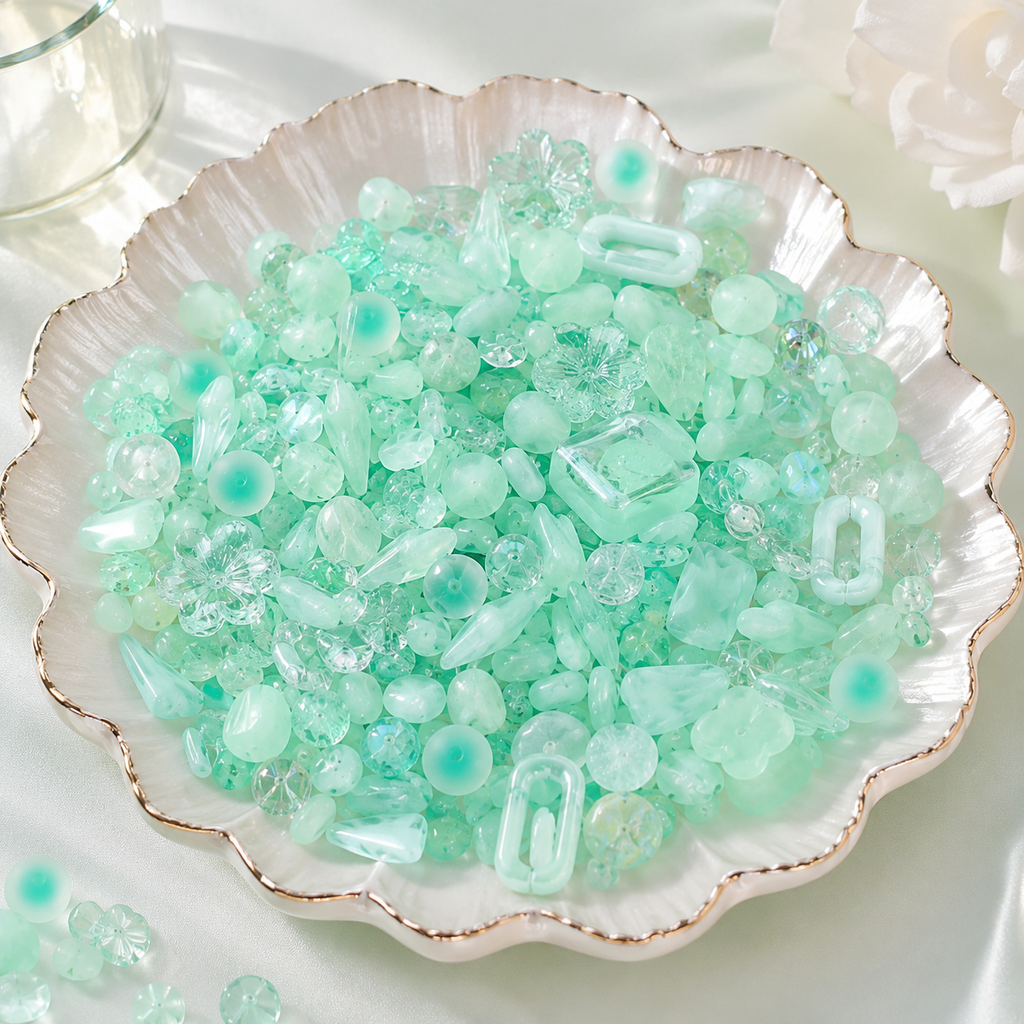 【A1】A18 Large Pack Mixed Acrylic Beads – 16mm Premium Smooth Beads for DIY Jewelry &amp; Craft Making