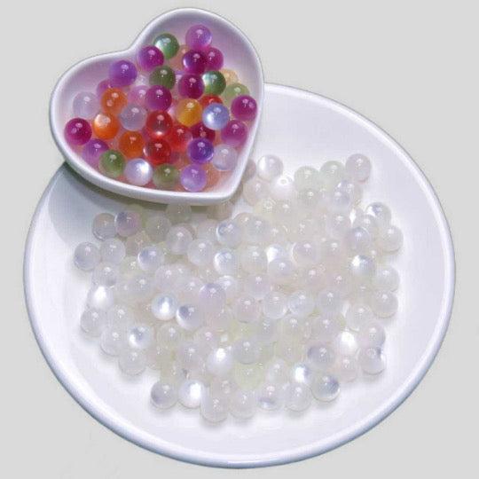 【C8】Photochromic Cat Eye Crystal Beads, One spoon contains 10 pieces. Light Sensitive Color Changing Loose Beads for DIY Bracelet Necklace Jewelry Making