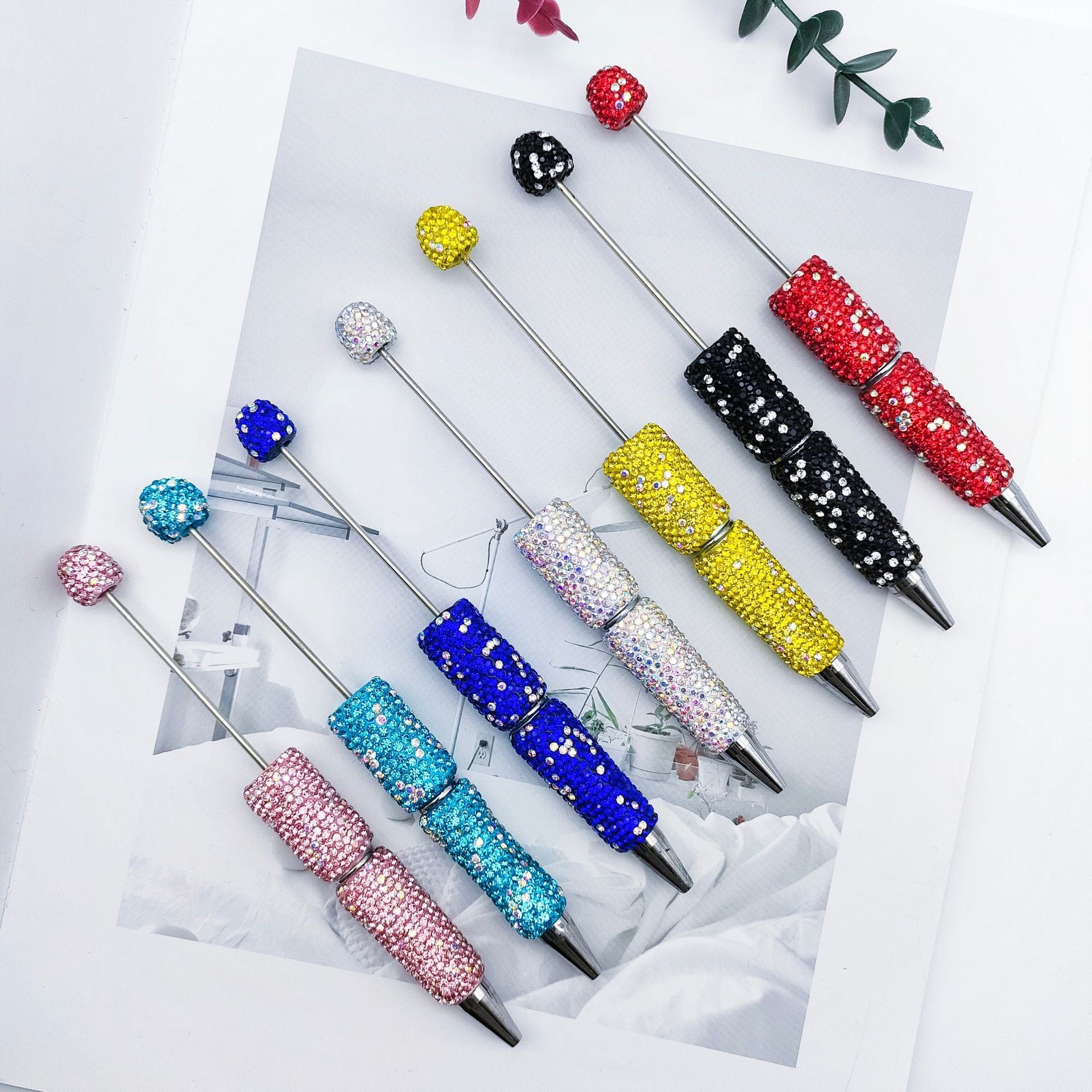 【D1】Handmade 3D Rose Beadable Pen