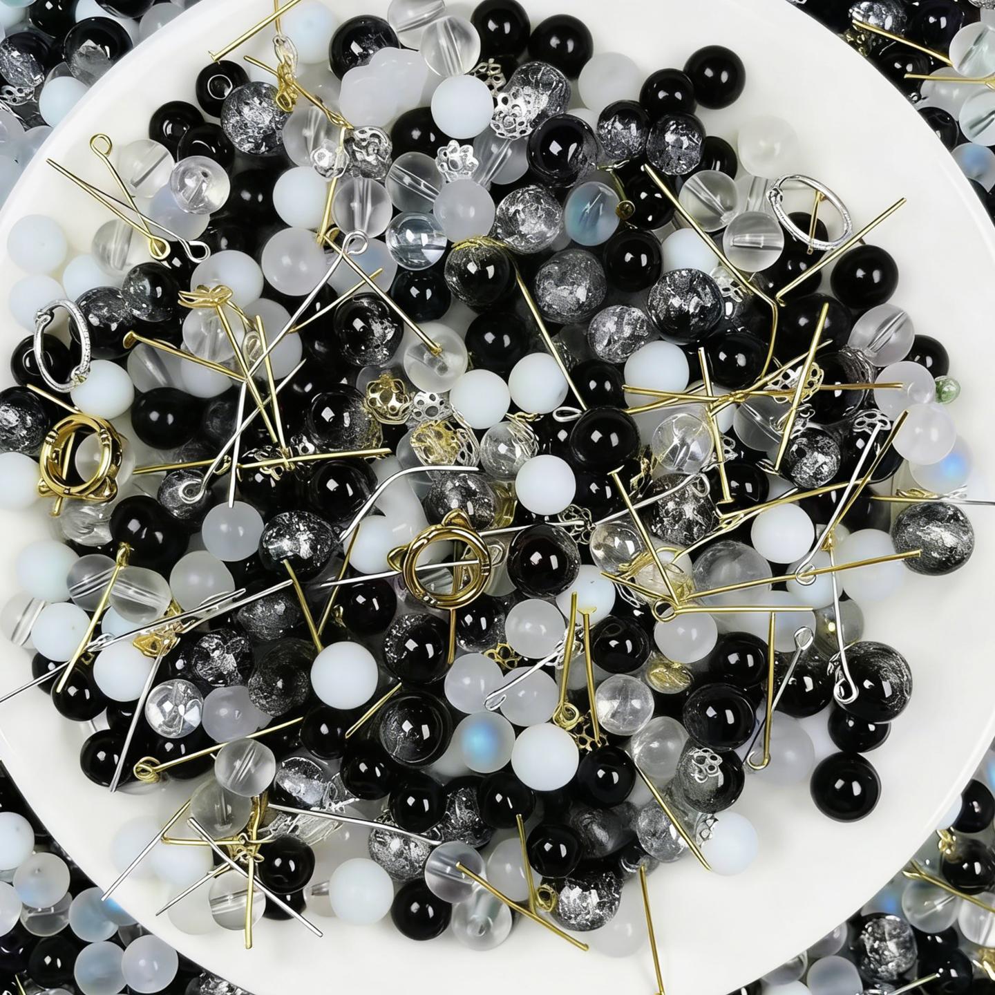 【B2】High-End Luxury Glass Bead Jewelry Full Set