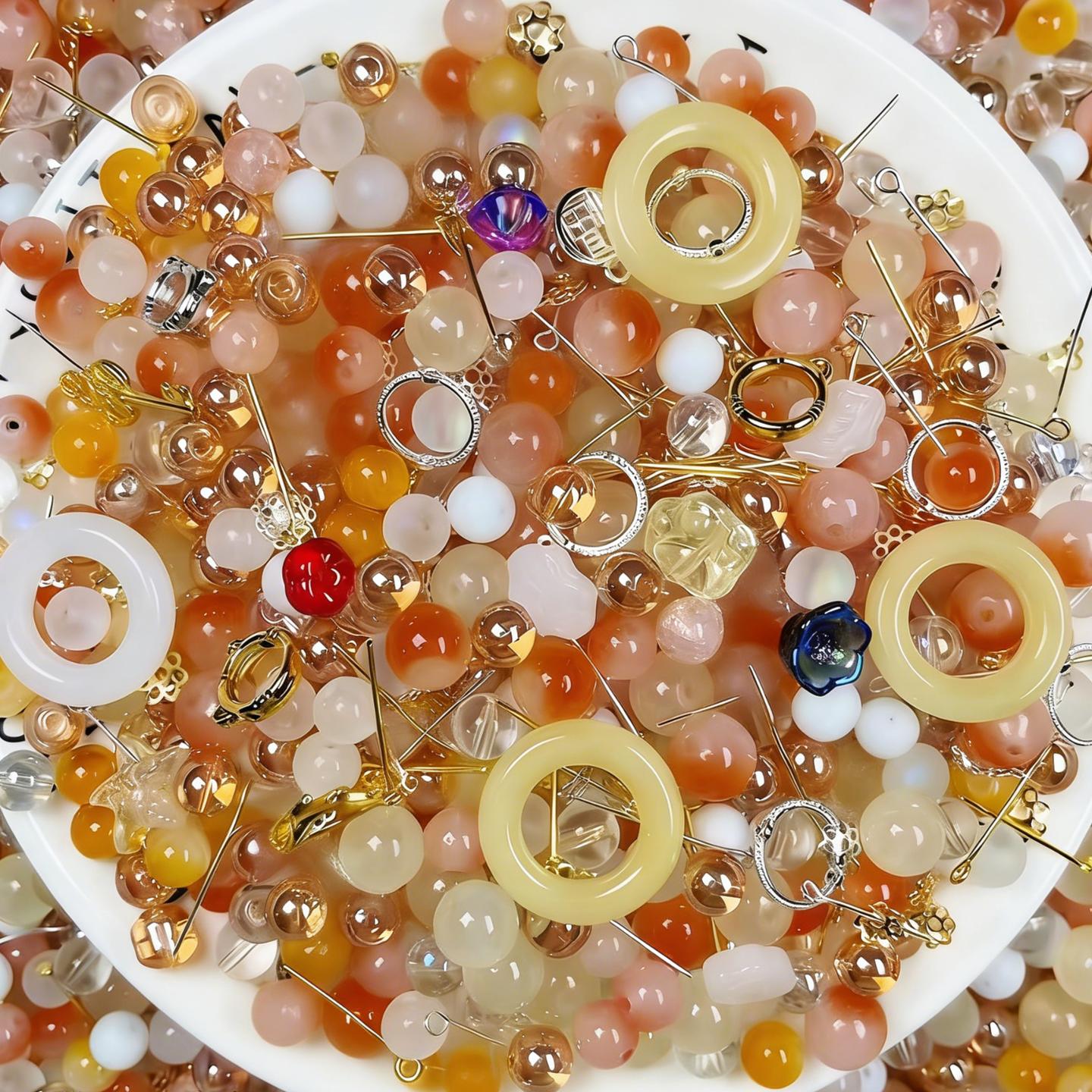 【B2】High-End Luxury Glass Bead Jewelry Full Set
