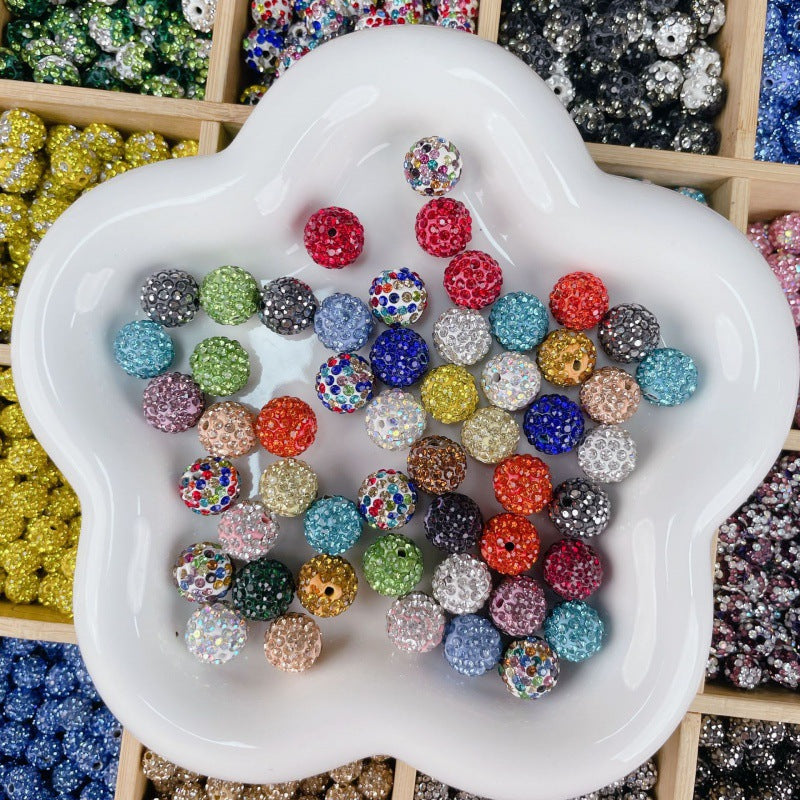 【C4】Glitter Loose Rhinestone Beads