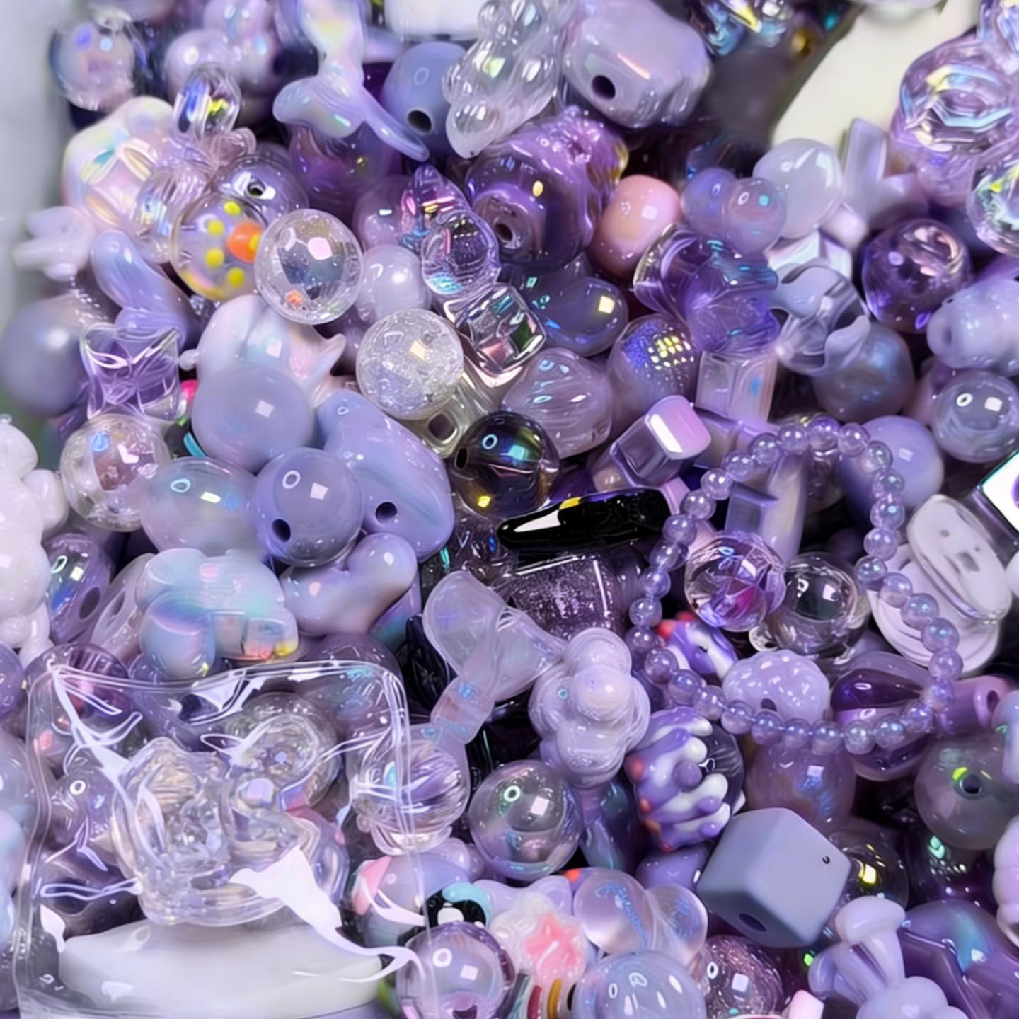 [B1] Large Package 16mm Mixed Acrylic Beads, Multicolor Design for DIY Craft Jewelry Making