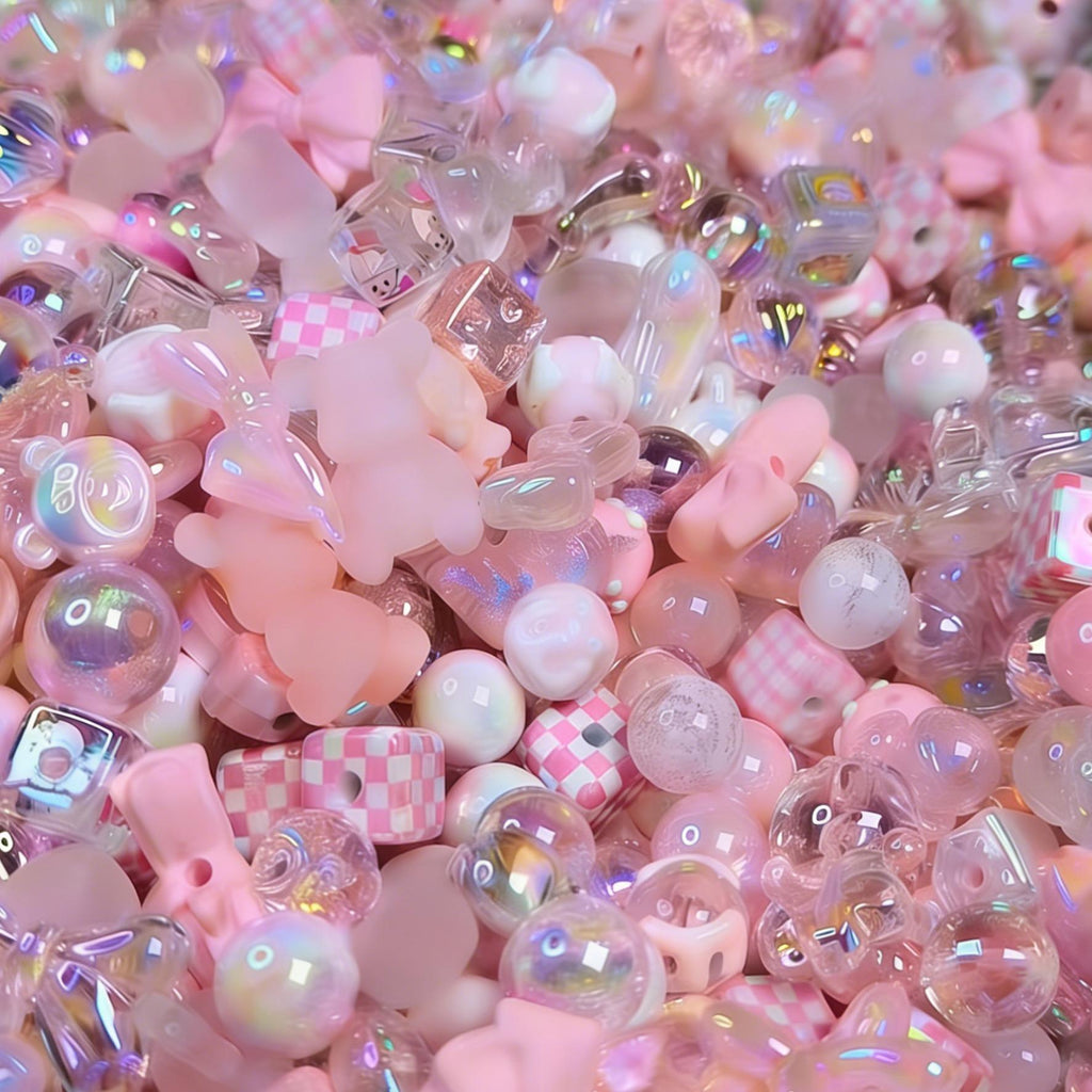[B1] Large Package 16mm Mixed Acrylic Beads, Multicolor Design for DIY Craft Jewelry Making