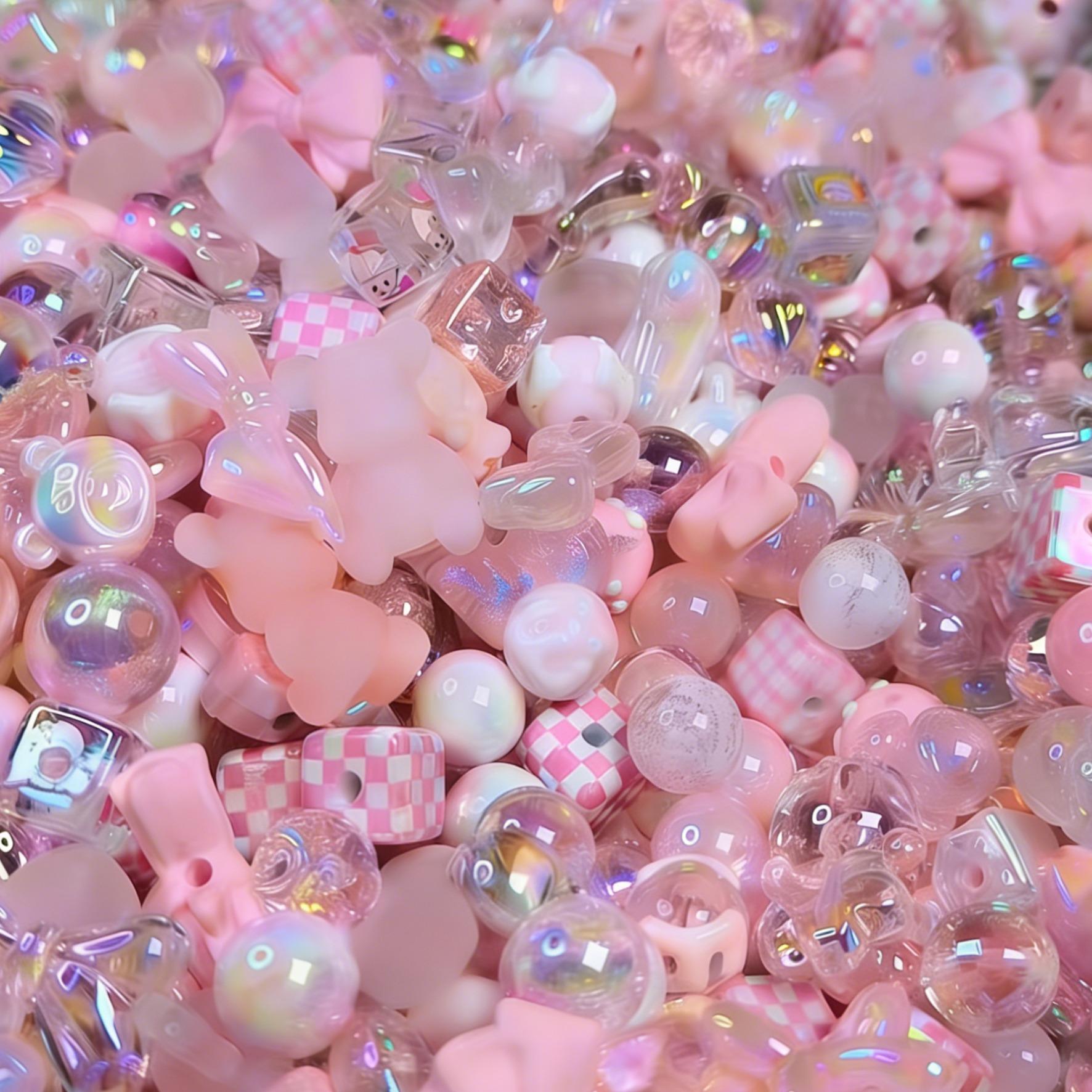 [B1] Large Package 16mm Mixed Acrylic Beads, Multicolor Design for DIY Craft Jewelry Making