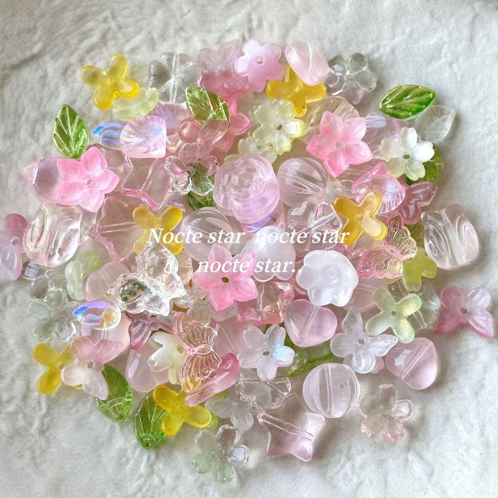 【C6】Glass Bead Accessories, DIY Jewelry Making Materials for Bracelets, Creative Craft Supplies for Unique Works & Gifting