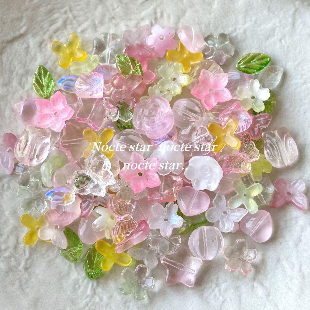 【C6】Glass Bead Accessories, DIY Jewelry Making Materials for Bracelets, Creative Craft Supplies for Unique Works & Gifting