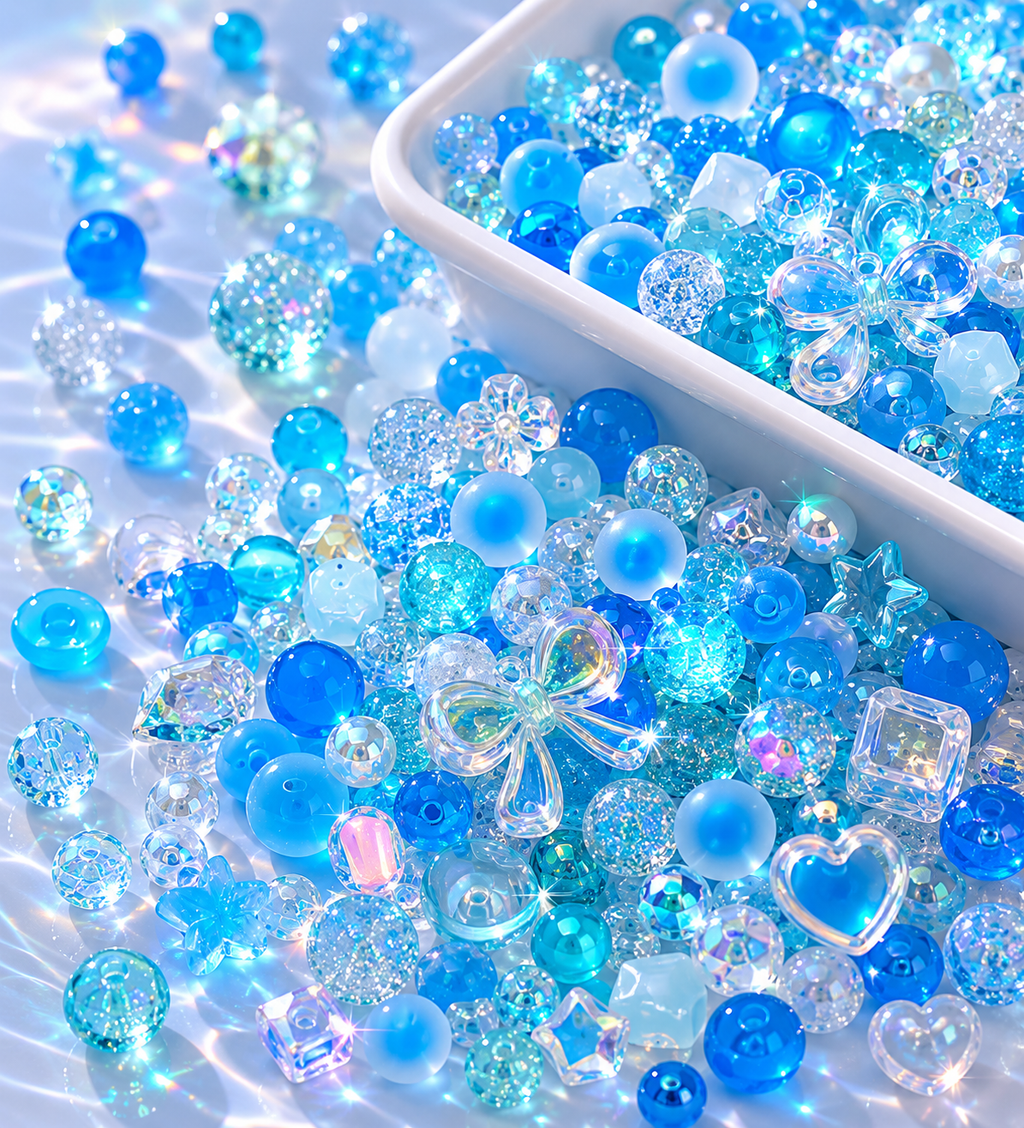 【A1】A18 Large Pack Mixed Acrylic Beads – 16mm Premium Smooth Beads for DIY Jewelry &amp; Craft Making